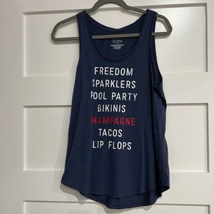 Womens Patriotic Tank Top size Large